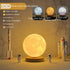 Rotating Moon Lamp three color modes comparison white and yellow