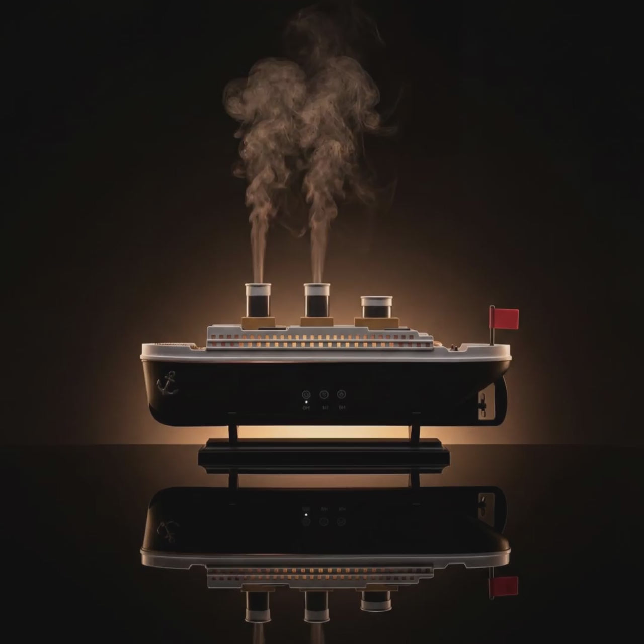 Creative Retro Ship Aroma Diffuser - Ultrasonic Cool Mist Humidifier